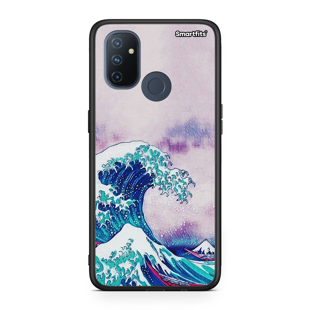 OnePlus Nord N100 Blue Waves θήκη από τη Smartfits με σχέδιο στο πίσω μέρος και μαύρο περίβλημα | Smartphone case with colorful back and black bezels by Smartfits