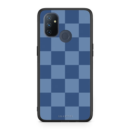 Θήκη OnePlus Nord N100 Denim Blue Checkerboard από τη Smartfits με σχέδιο στο πίσω μέρος και μαύρο περίβλημα | OnePlus Nord N100 Denim Blue Checkerboard case with colorful back and black bezels
