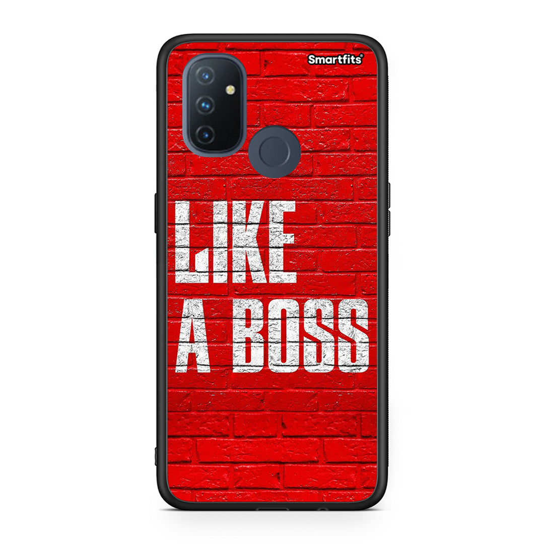 OnePlus Nord N100 Like A Boss θήκη από τη Smartfits με σχέδιο στο πίσω μέρος και μαύρο περίβλημα | Smartphone case with colorful back and black bezels by Smartfits