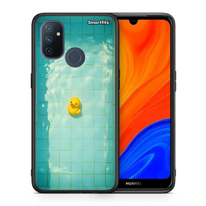 Θήκη OnePlus Nord N100 Yellow Duck από τη Smartfits με σχέδιο στο πίσω μέρος και μαύρο περίβλημα | OnePlus Nord N100 Yellow Duck case with colorful back and black bezels