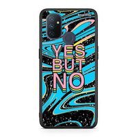 Thumbnail for OnePlus Nord N100 Yes But No θήκη από τη Smartfits με σχέδιο στο πίσω μέρος και μαύρο περίβλημα | Smartphone case with colorful back and black bezels by Smartfits
