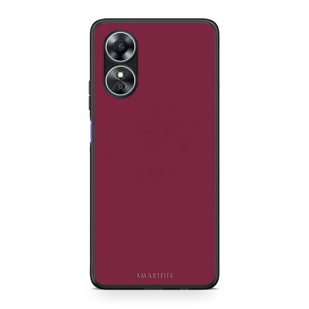 Θήκη Oppo A17 Burgundy από τη Smartfits με σχέδιο στο πίσω μέρος και μαύρο περίβλημα | Oppo A17 Burgundy case with colorful back and black bezels