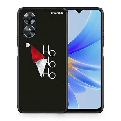 Θήκη Oppo A17 Minimal Christmas από τη Smartfits με σχέδιο στο πίσω μέρος και μαύρο περίβλημα | Oppo A17 Minimal Christmas Case with Colorful Back and Black Bezels