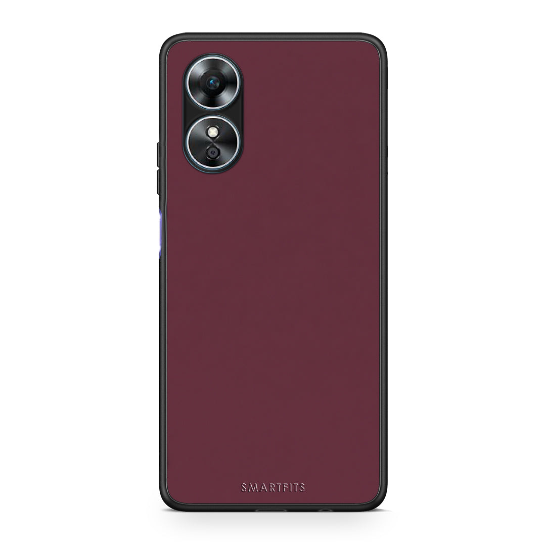 Θήκη Oppo A17 Muted Burgundy από τη Smartfits με σχέδιο στο πίσω μέρος και μαύρο περίβλημα | Oppo A17 Muted Burgundy case with colorful back and black bezels