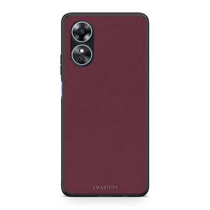 Θήκη Oppo A17 Muted Burgundy από τη Smartfits με σχέδιο στο πίσω μέρος και μαύρο περίβλημα | Oppo A17 Muted Burgundy case with colorful back and black bezels
