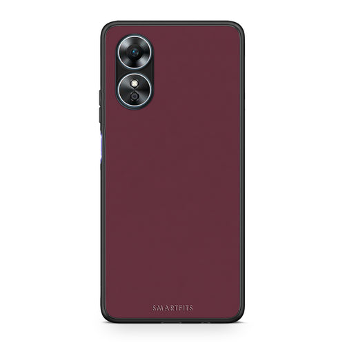 Θήκη Oppo A17 Muted Burgundy από τη Smartfits με σχέδιο στο πίσω μέρος και μαύρο περίβλημα | Oppo A17 Muted Burgundy case with colorful back and black bezels