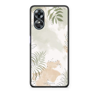 Θήκη Oppo A17 Nude Plants από τη Smartfits με σχέδιο στο πίσω μέρος και μαύρο περίβλημα | Oppo A17 Nude Plants case with colorful back and black bezels