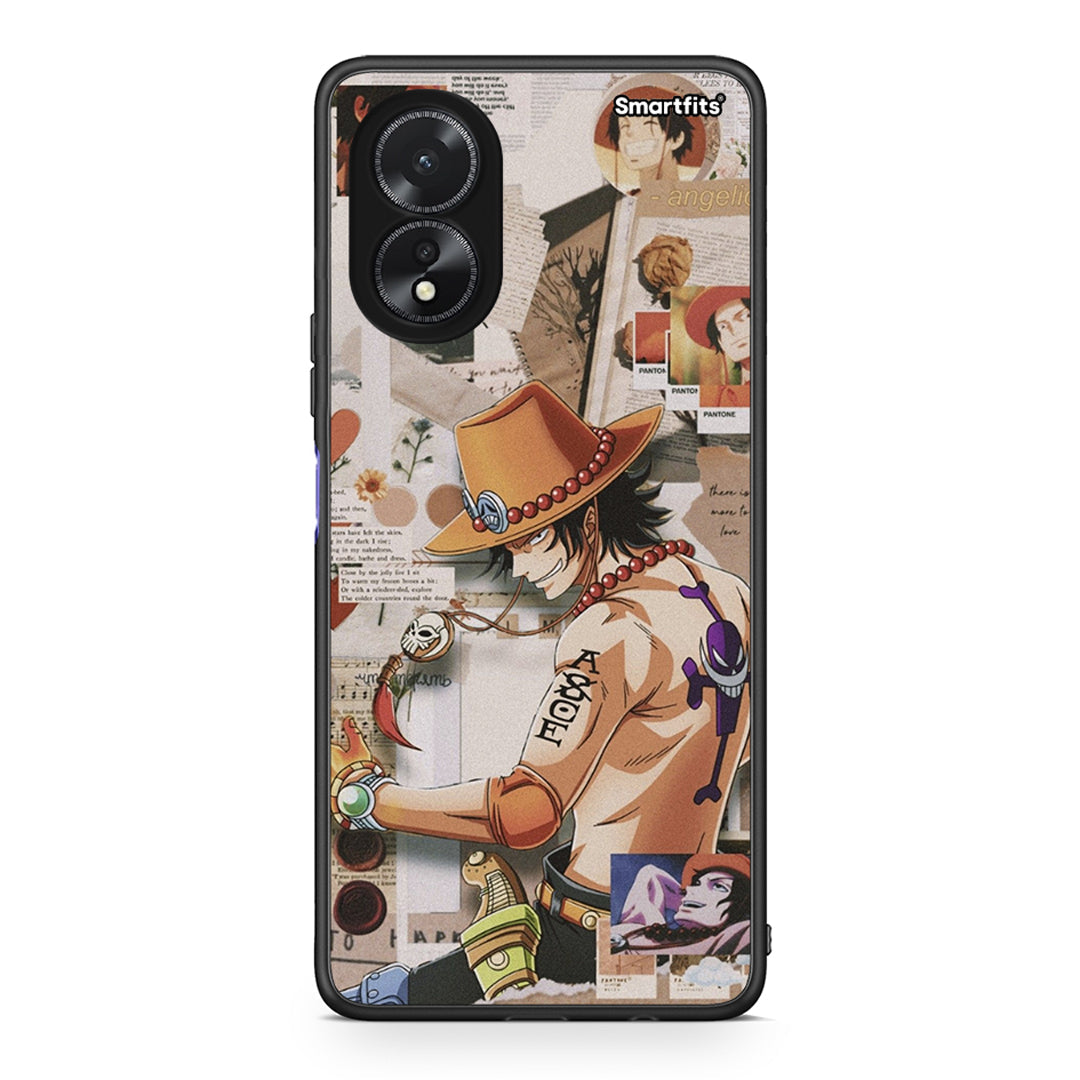 Oppo A38 Anime Collage θήκη από τη Smartfits με σχέδιο στο πίσω μέρος και μαύρο περίβλημα | Smartphone case with colorful back and black bezels by Smartfits