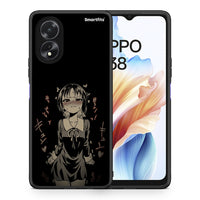 Thumbnail for Θήκη Oppo A38 Anime Girl από τη Smartfits με σχέδιο στο πίσω μέρος και μαύρο περίβλημα | Oppo A38 Anime Girl case with colorful back and black bezels