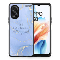 Thumbnail for Θήκη Oppo A18 Be Yourself από τη Smartfits με σχέδιο στο πίσω μέρος και μαύρο περίβλημα | Oppo A18 Be Yourself case with colorful back and black bezels