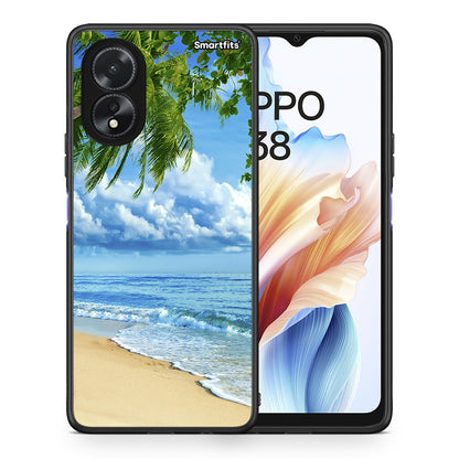Θήκη Oppo A18 Beautiful Beach από τη Smartfits με σχέδιο στο πίσω μέρος και μαύρο περίβλημα | Oppo A18 Beautiful Beach case with colorful back and black bezels