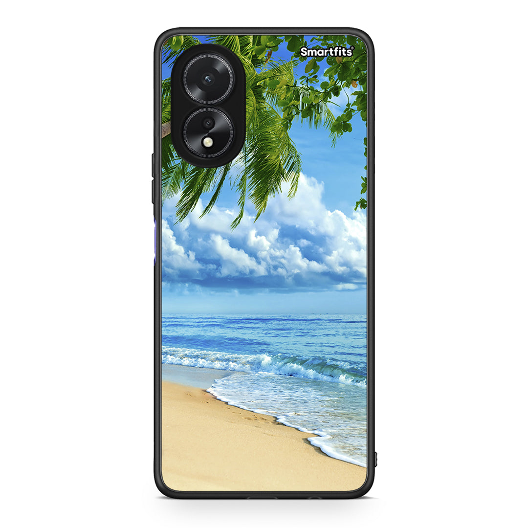 Oppo A18 Beautiful Beach θήκη από τη Smartfits με σχέδιο στο πίσω μέρος και μαύρο περίβλημα | Smartphone case with colorful back and black bezels by Smartfits