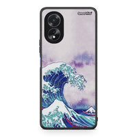 Thumbnail for Oppo A38 Blue Waves θήκη από τη Smartfits με σχέδιο στο πίσω μέρος και μαύρο περίβλημα | Smartphone case with colorful back and black bezels by Smartfits