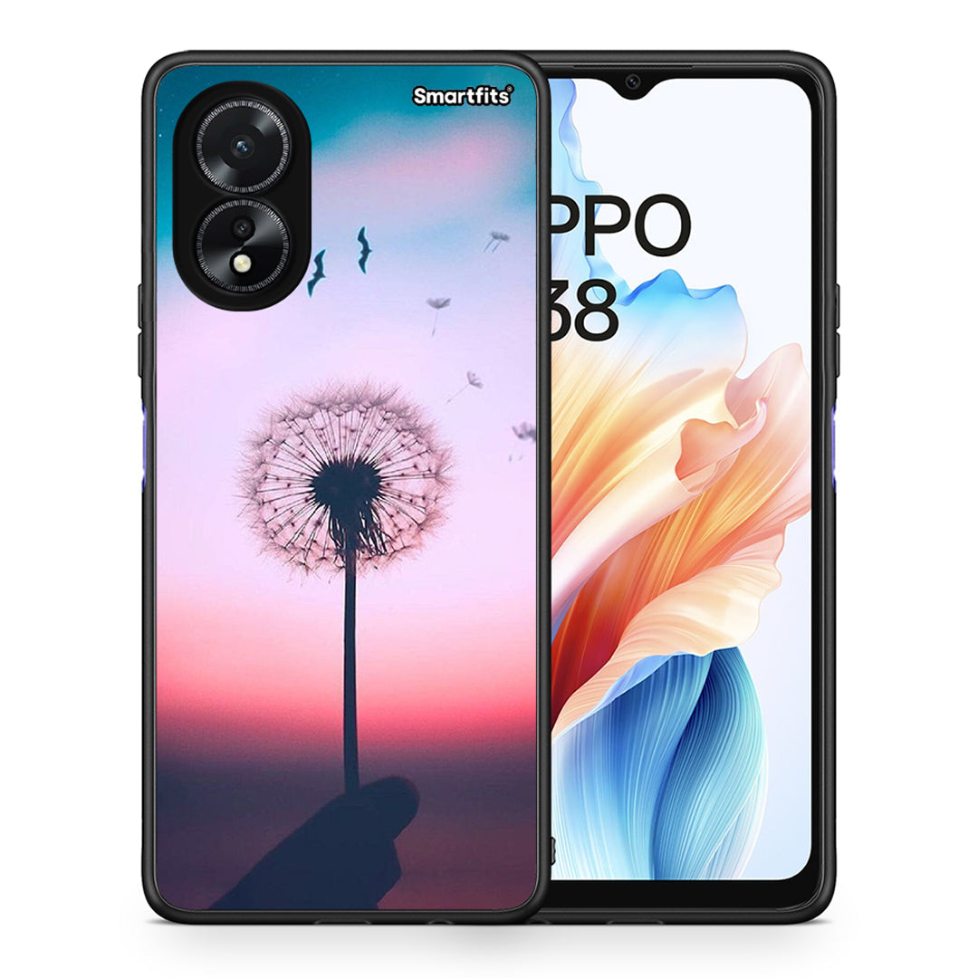 Θήκη Oppo A18 Wish Boho από τη Smartfits με σχέδιο στο πίσω μέρος και μαύρο περίβλημα | Oppo A18 Wish Boho case with colorful back and black bezels