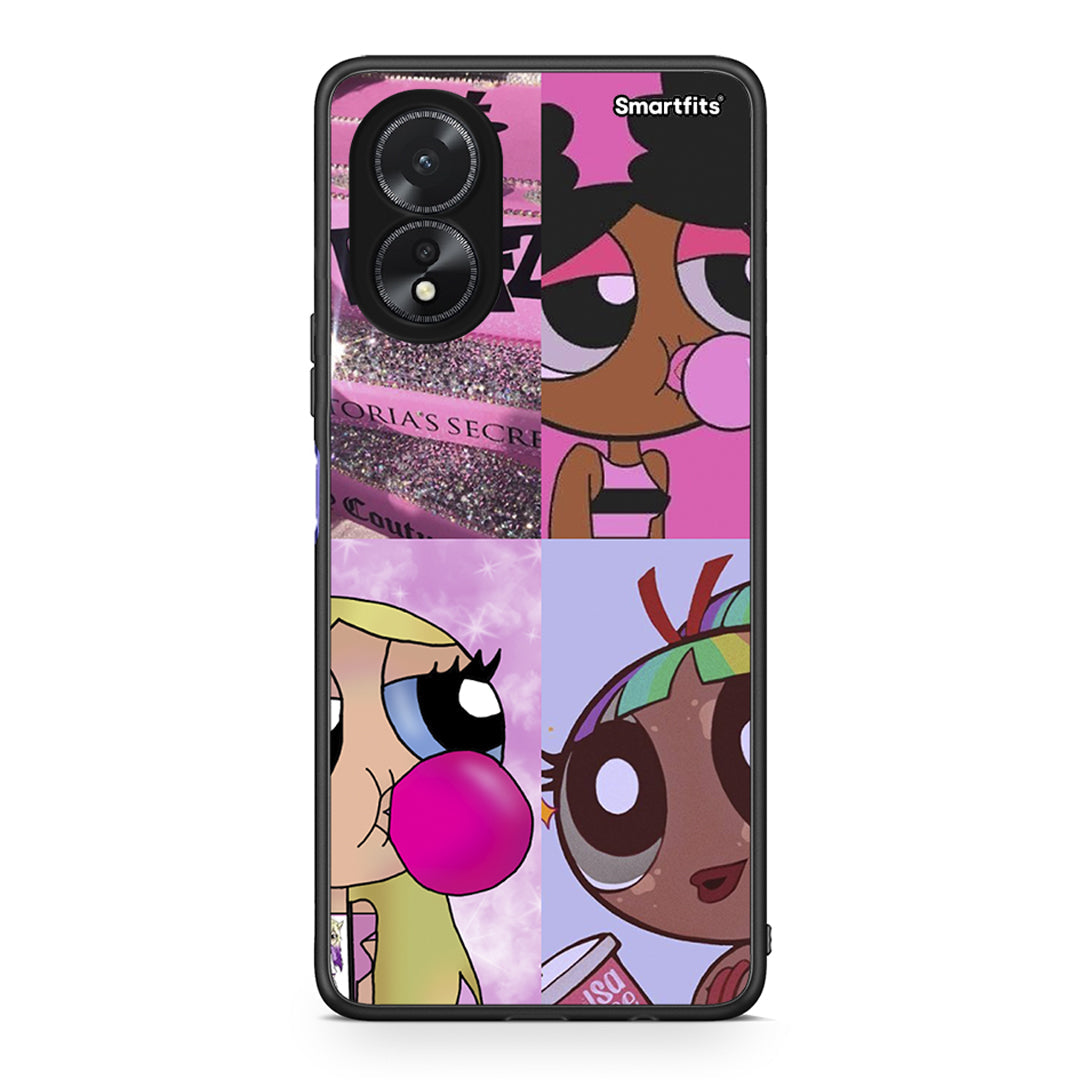 Oppo A38 Bubble Girls Θήκη Αγίου Βαλεντίνου από τη Smartfits με σχέδιο στο πίσω μέρος και μαύρο περίβλημα | Smartphone case with colorful back and black bezels by Smartfits
