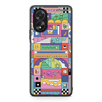 Thumbnail for Oppo A38 Bubbles Soap θήκη από τη Smartfits με σχέδιο στο πίσω μέρος και μαύρο περίβλημα | Smartphone case with colorful back and black bezels by Smartfits