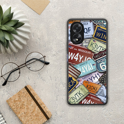 Car Plates - Oppo A38 θήκη