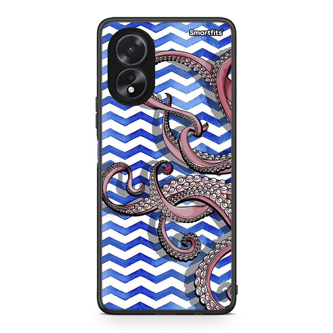 Oppo A18 Chevron Devilfish θήκη από τη Smartfits με σχέδιο στο πίσω μέρος και μαύρο περίβλημα | Smartphone case with colorful back and black bezels by Smartfits