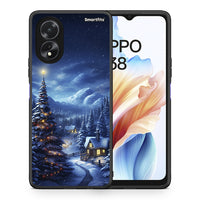 Thumbnail for Θήκη Oppo A38 Christmas Scenery από τη Smartfits με σχέδιο στο πίσω μέρος και μαύρο περίβλημα | Oppo A38 Christmas Scenery case with colorful back and black bezels