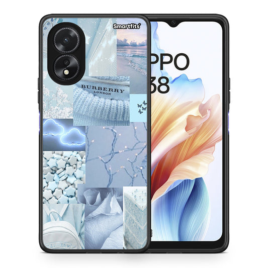 Θήκη Oppo A38 Ciel Aesthetic Collage από τη Smartfits με σχέδιο στο πίσω μέρος και μαύρο περίβλημα | Oppo A38 Ciel Aesthetic Collage case with colorful back and black bezels