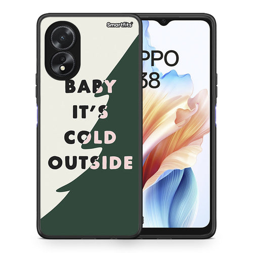 Θήκη Oppo A18 Cold Outside από τη Smartfits με σχέδιο στο πίσω μέρος και μαύρο περίβλημα | Oppo A18 Cold Outside case with colorful back and black bezels
