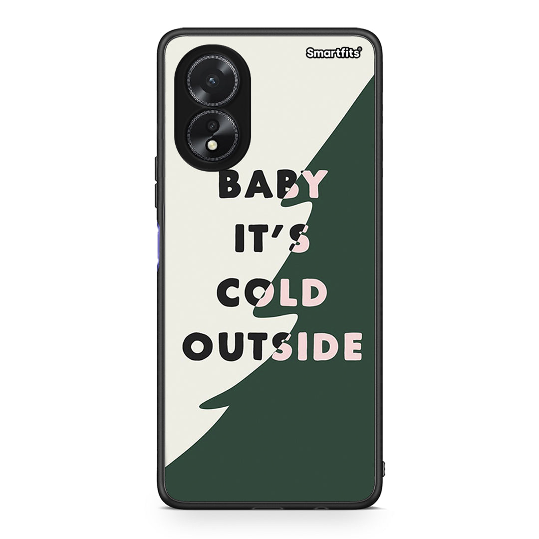 Oppo A18 Cold Outside θήκη από τη Smartfits με σχέδιο στο πίσω μέρος και μαύρο περίβλημα | Smartphone case with colorful back and black bezels by Smartfits