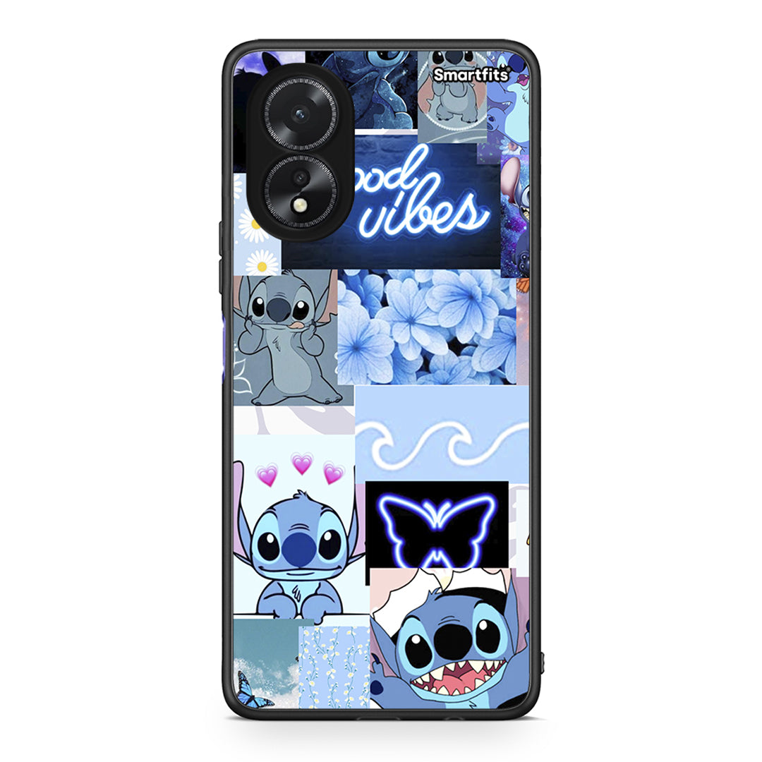 Oppo A38 Collage Good Vibes Θήκη Αγίου Βαλεντίνου από τη Smartfits με σχέδιο στο πίσω μέρος και μαύρο περίβλημα | Smartphone case with colorful back and black bezels by Smartfits