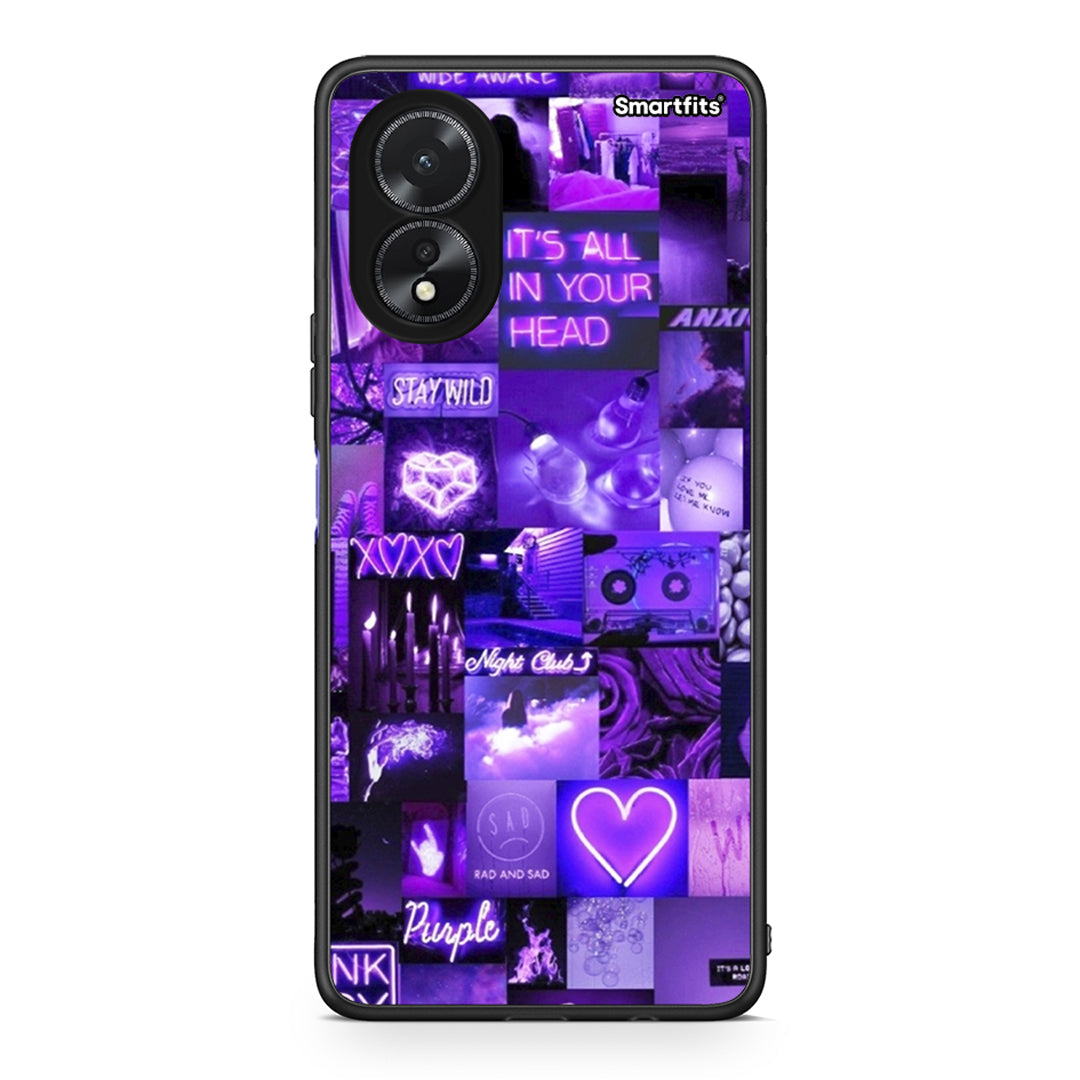 Oppo A38 Collage Stay Wild Θήκη Αγίου Βαλεντίνου από τη Smartfits με σχέδιο στο πίσω μέρος και μαύρο περίβλημα | Smartphone case with colorful back and black bezels by Smartfits