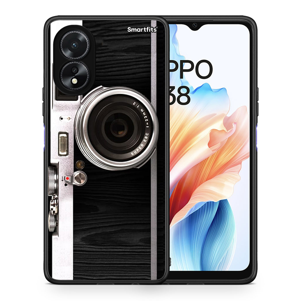 Θήκη Oppo A18 Emily In Paris από τη Smartfits με σχέδιο στο πίσω μέρος και μαύρο περίβλημα | Oppo A18 Emily In Paris case with colorful back and black bezels