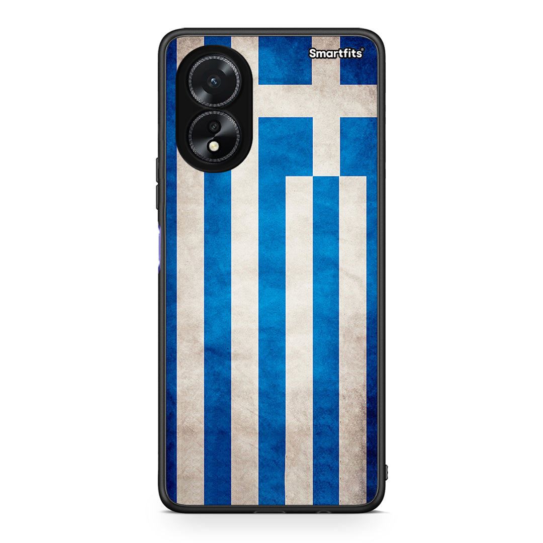 4 - Oppo A18 Greeek Flag case, cover, bumper