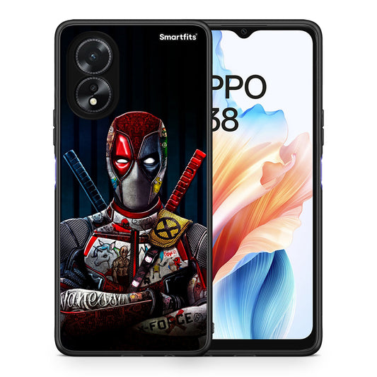 Θήκη Oppo A38 Funny Guy από τη Smartfits με σχέδιο στο πίσω μέρος και μαύρο περίβλημα | Oppo A38 Funny Guy case with colorful back and black bezels