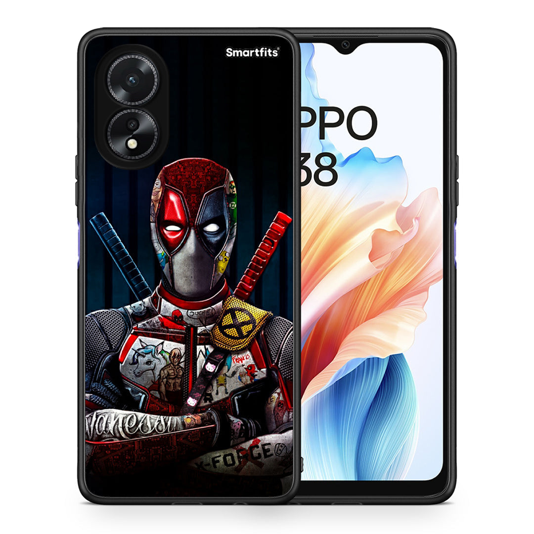 Θήκη Oppo A18 Funny Guy από τη Smartfits με σχέδιο στο πίσω μέρος και μαύρο περίβλημα | Oppo A18 Funny Guy case with colorful back and black bezels