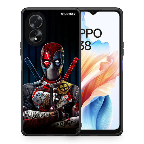 Θήκη Oppo A18 Funny Guy από τη Smartfits με σχέδιο στο πίσω μέρος και μαύρο περίβλημα | Oppo A18 Funny Guy case with colorful back and black bezels