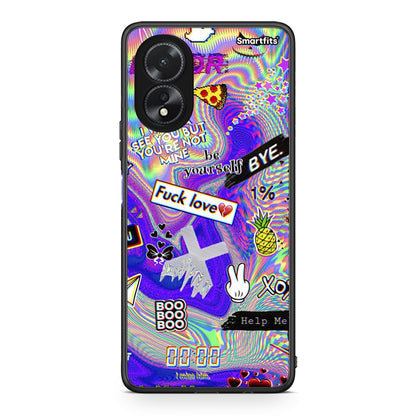 Oppo A38 Game Over θήκη από τη Smartfits με σχέδιο στο πίσω μέρος και μαύρο περίβλημα | Smartphone case with colorful back and black bezels by Smartfits