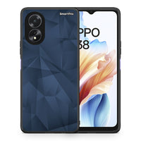 Thumbnail for Θήκη Oppo A38 Blue Abstract Geometric από τη Smartfits με σχέδιο στο πίσω μέρος και μαύρο περίβλημα | Oppo A38 Blue Abstract Geometric case with colorful back and black bezels