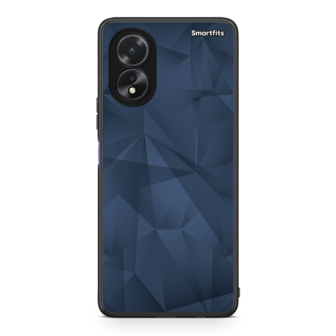 39 - Oppo A18 Blue Abstract Geometric case, cover, bumper