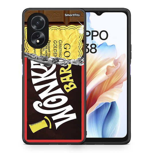 Θήκη Oppo A38 Golden Ticket από τη Smartfits με σχέδιο στο πίσω μέρος και μαύρο περίβλημα | Oppo A38 Golden Ticket case with colorful back and black bezels