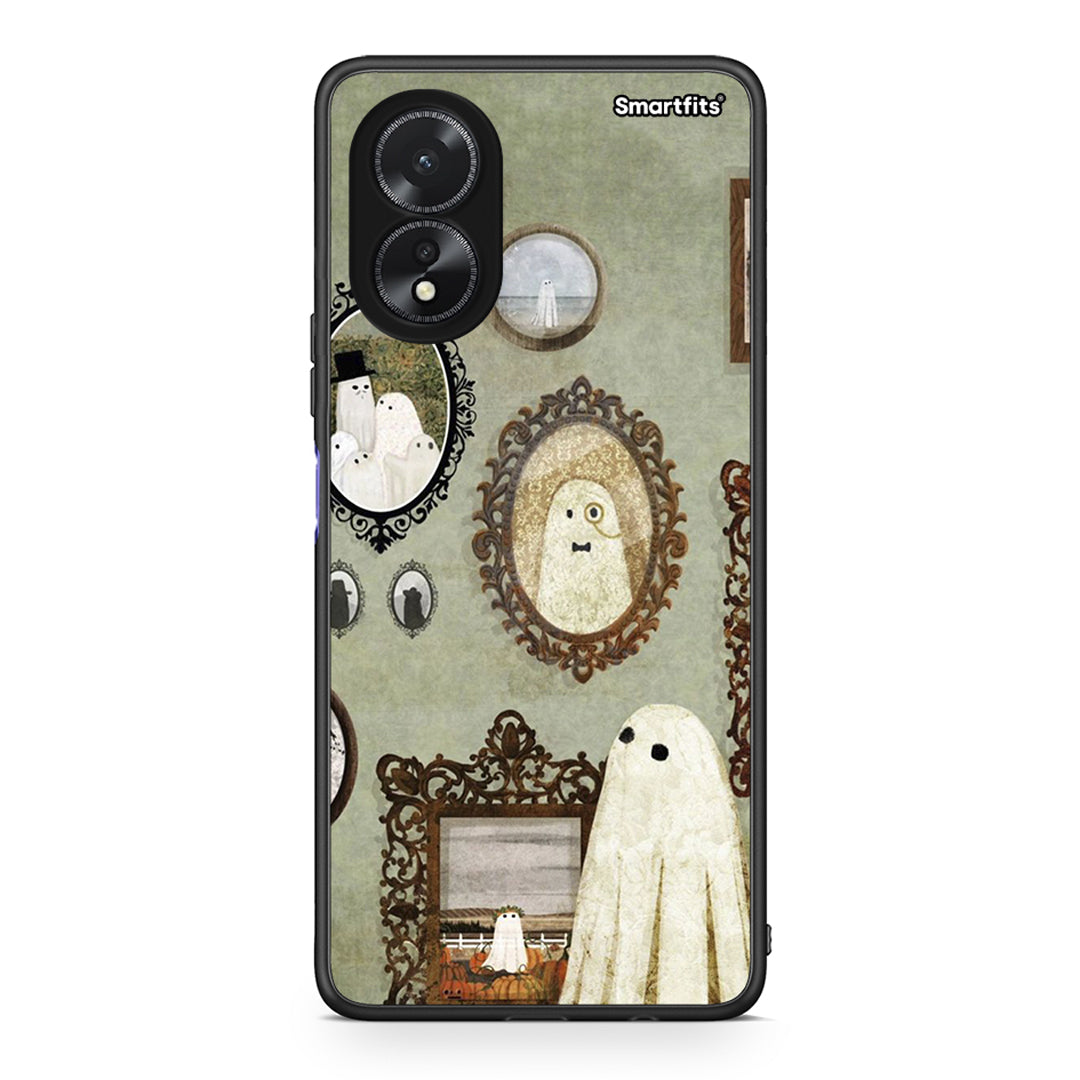 Oppo A38 Halloween Ghost Season Θήκη από τη Smartfits με σχέδιο στο πίσω μέρος και μαύρο περίβλημα | Smartphone case with colorful back and black bezels by Smartfits