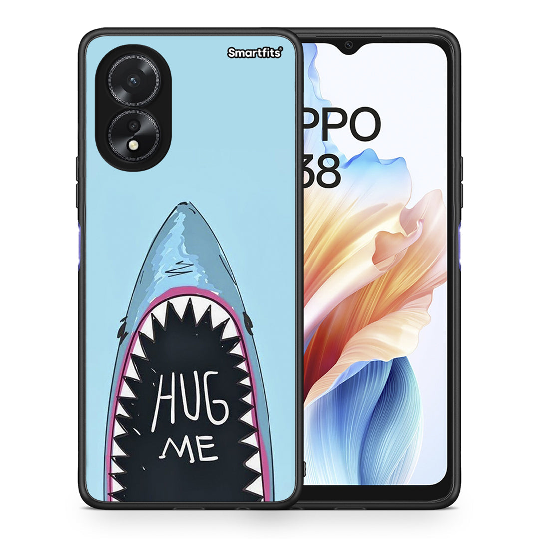 Θήκη Oppo A18 Hug Me από τη Smartfits με σχέδιο στο πίσω μέρος και μαύρο περίβλημα | Oppo A18 Hug Me case with colorful back and black bezels