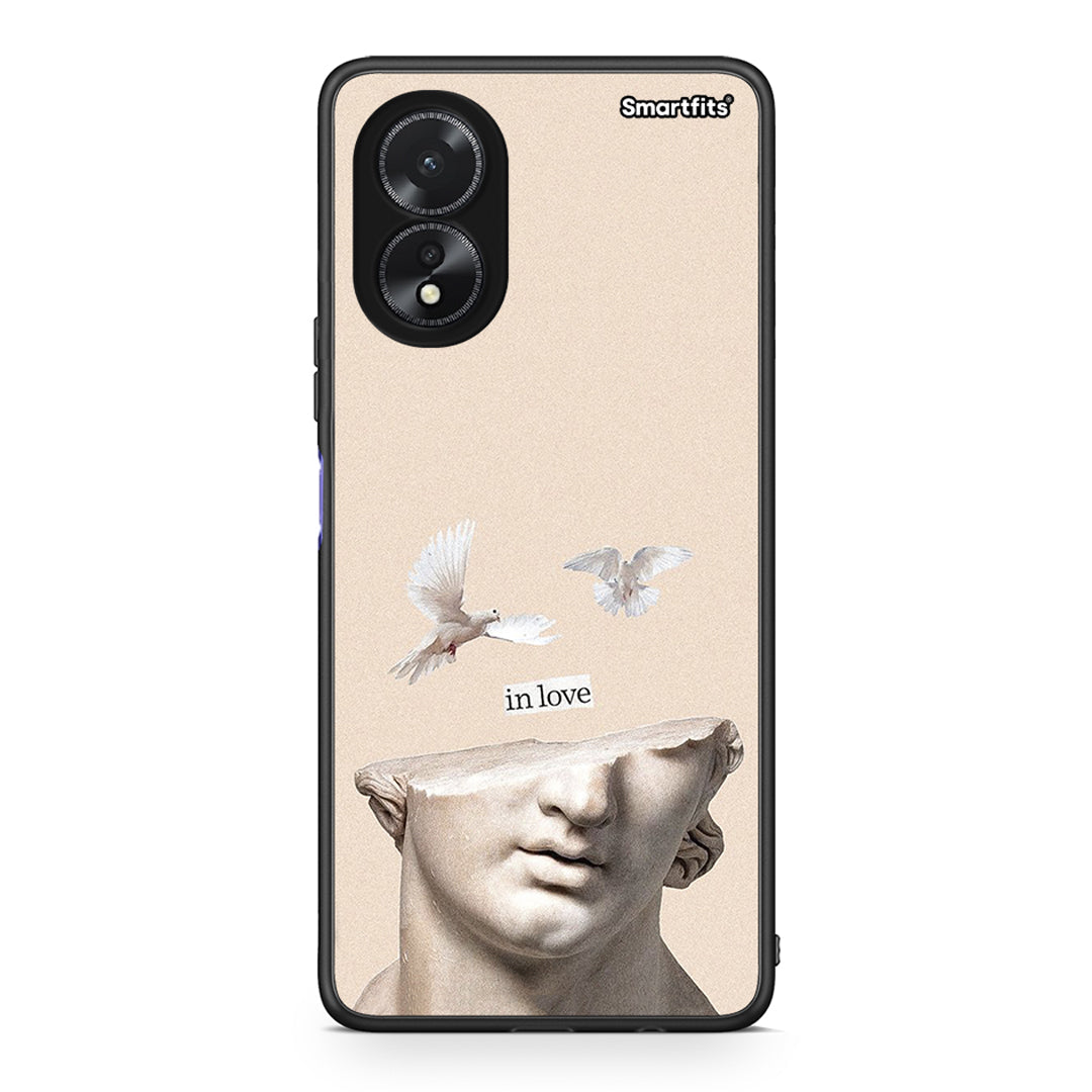 Oppo A38 In Love θήκη από τη Smartfits με σχέδιο στο πίσω μέρος και μαύρο περίβλημα | Smartphone case with colorful back and black bezels by Smartfits
