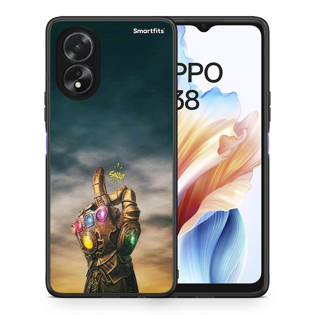 Θήκη Oppo A18 Infinity Snap από τη Smartfits με σχέδιο στο πίσω μέρος και μαύρο περίβλημα | Oppo A18 Infinity Snap case with colorful back and black bezels