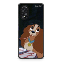 Thumbnail for Oppo A38 Lady And Tramp 2 Θήκη Αγίου Βαλεντίνου από τη Smartfits με σχέδιο στο πίσω μέρος και μαύρο περίβλημα | Smartphone case with colorful back and black bezels by Smartfits