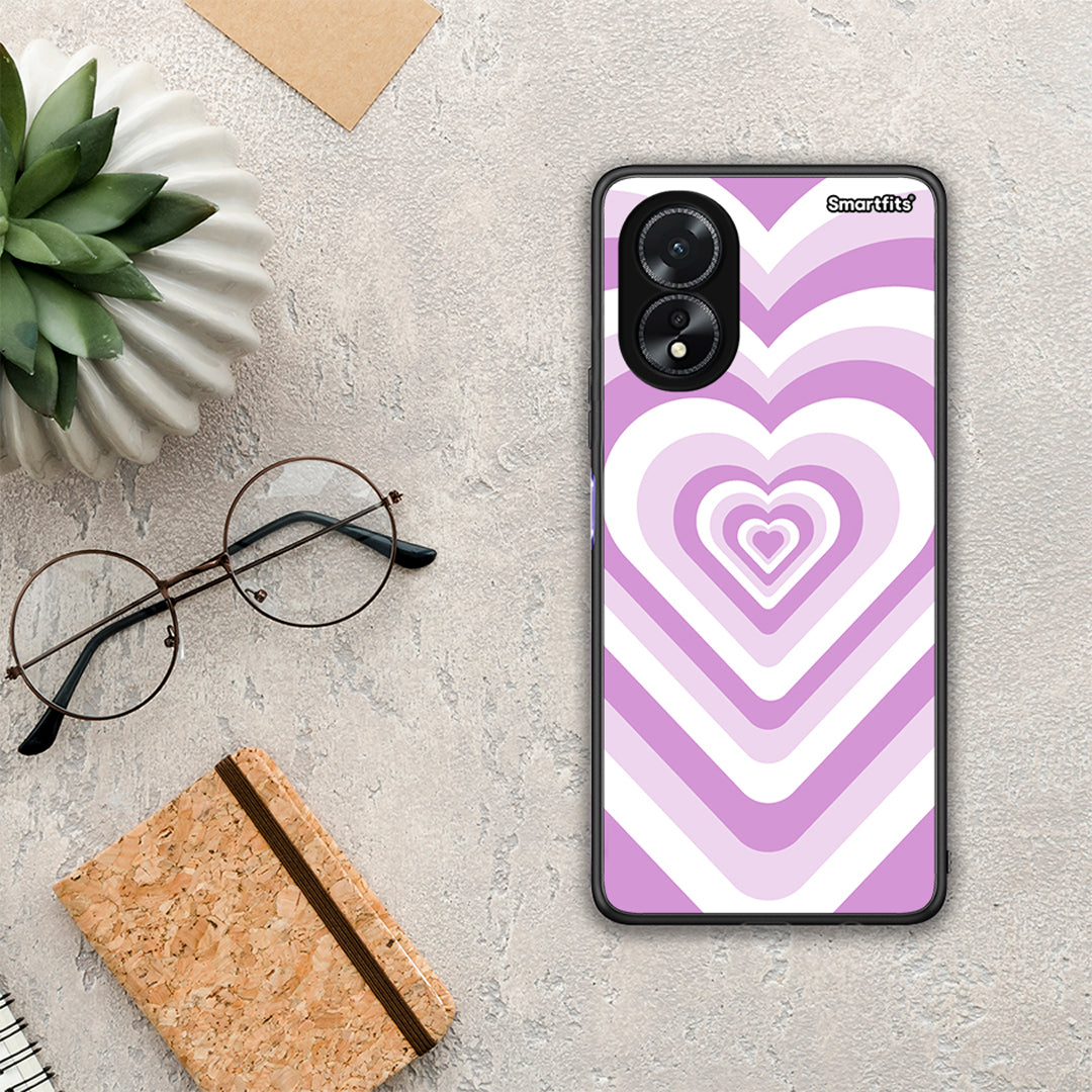 Lilac Hearts - Oppo A38 θήκη