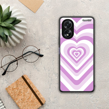 Lilac Hearts - Oppo A38 θήκη