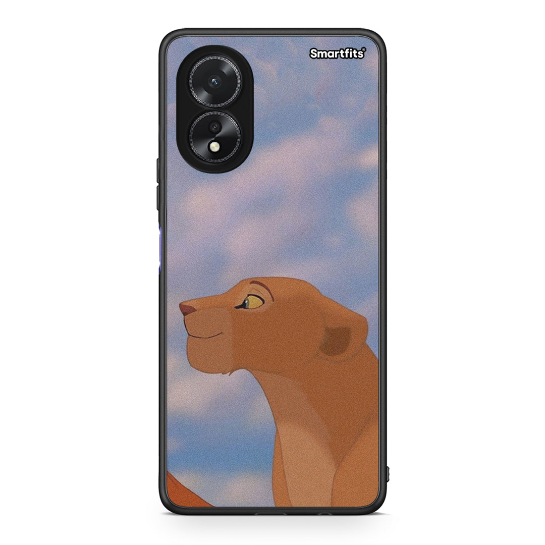 Oppo A18 Lion Love 2 Θήκη Αγίου Βαλεντίνου από τη Smartfits με σχέδιο στο πίσω μέρος και μαύρο περίβλημα | Smartphone case with colorful back and black bezels by Smartfits