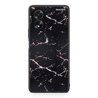 Thumbnail for 4 - Oppo A18 Black Rosegold Marble case, cover, bumper