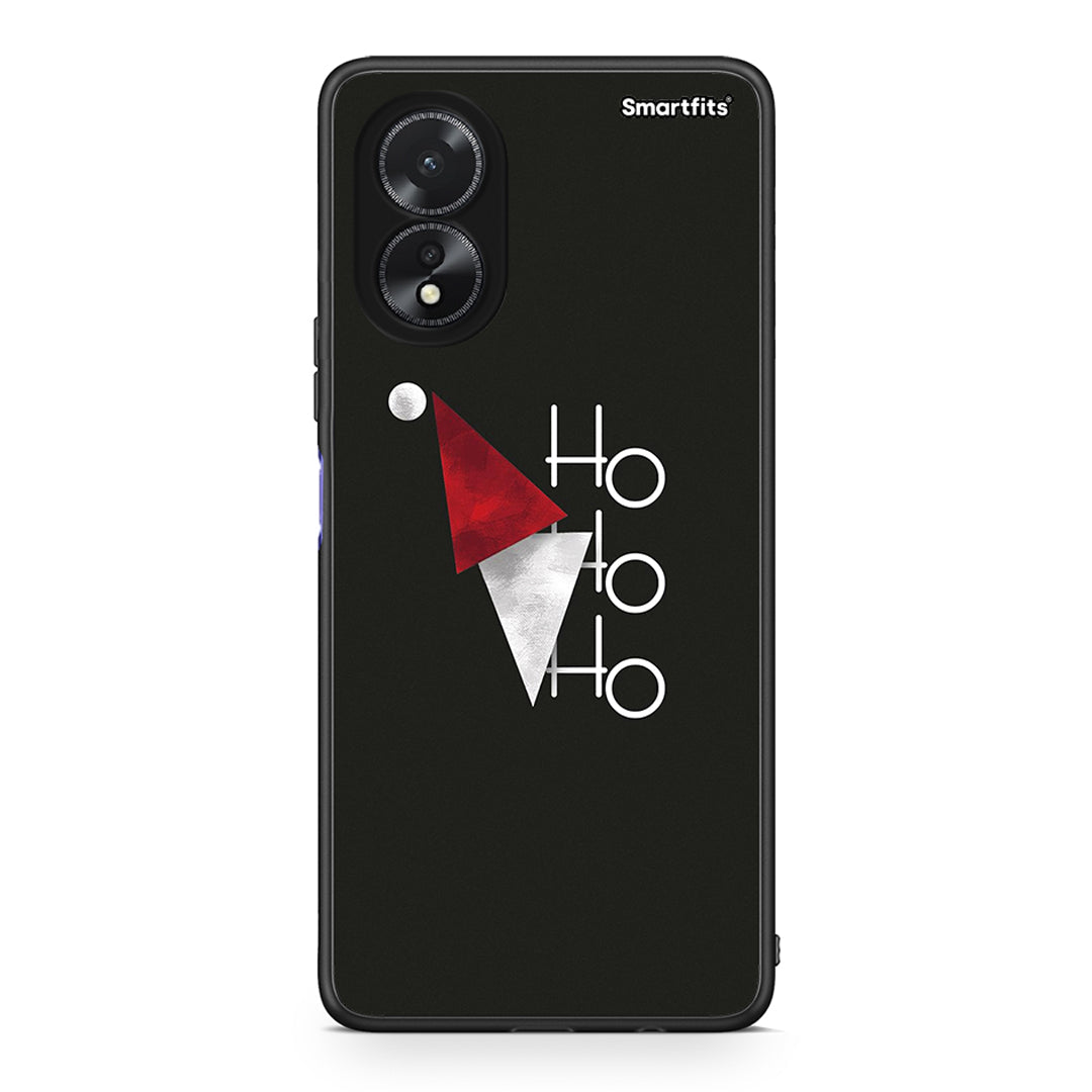 Oppo A18 Minimal Christmas θήκη από τη Smartfits με σχέδιο στο πίσω μέρος και μαύρο περίβλημα | Smartphone case with colorful back and black bezels by Smartfits