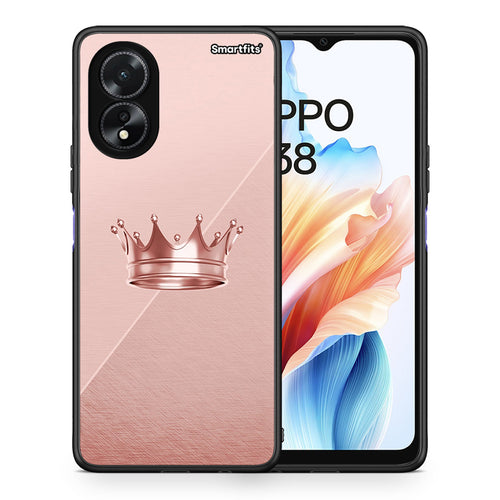 Θήκη Oppo A38 Crown Minimal από τη Smartfits με σχέδιο στο πίσω μέρος και μαύρο περίβλημα | Oppo A38 Crown Minimal case with colorful back and black bezels