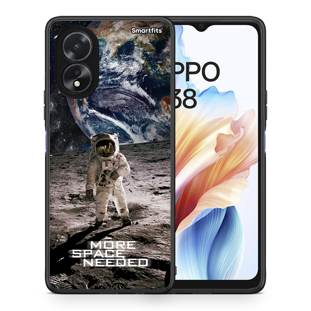 Θήκη Oppo A38 More Space από τη Smartfits με σχέδιο στο πίσω μέρος και μαύρο περίβλημα | Oppo A38 More Space case with colorful back and black bezels