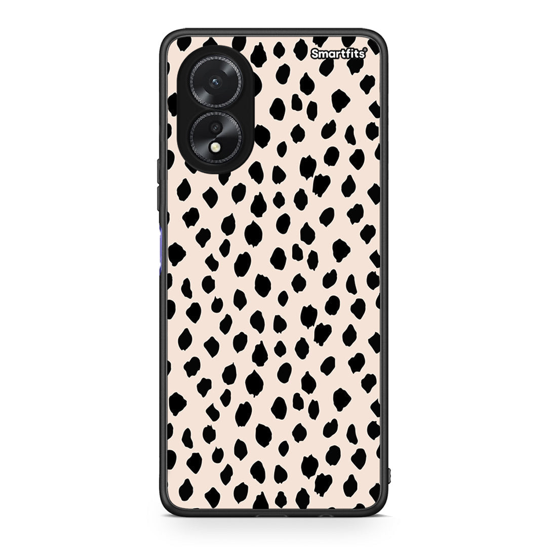 Oppo A18 New Polka Dots θήκη από τη Smartfits με σχέδιο στο πίσω μέρος και μαύρο περίβλημα | Smartphone case with colorful back and black bezels by Smartfits